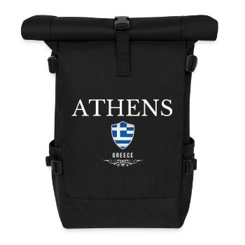 J’aime Athènes, Athènes, Grèce - Sac à dos roll top - noir - Devant