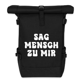 Say Man to Me Typo Contrast - Roll Top Backpack - black - Front