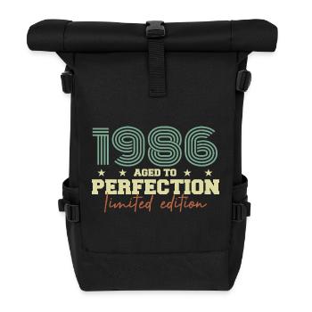 1986 - Sac à dos roll top - noir - Devant