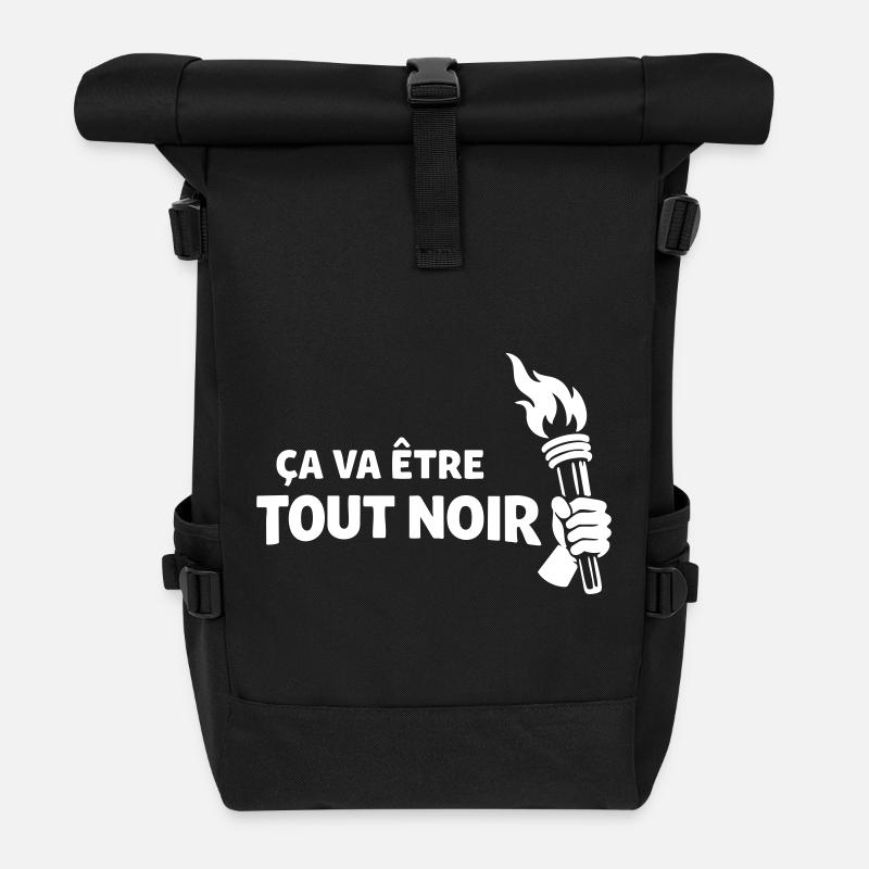 Es wird ganz schwarz sein - Rolltop Rucksack - Schwarz