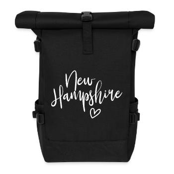 New Hampshire Heart Women's Love New Hampshire - Rolltop Rucksack - Schwarz - Vorne