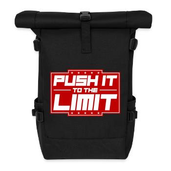 Push It To The Limit - Rolltop Rucksack - Schwarz - Vorne