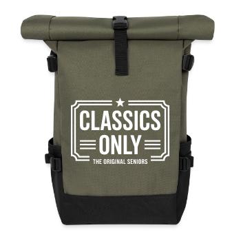 Klassische Nur Senioren-Abschlag - Rolltop Rucksack - Olive/Schwarz - Vorne