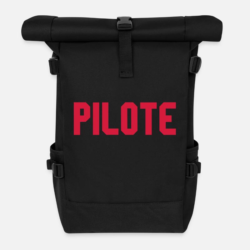 Pilote - Sac à dos roll top - noir