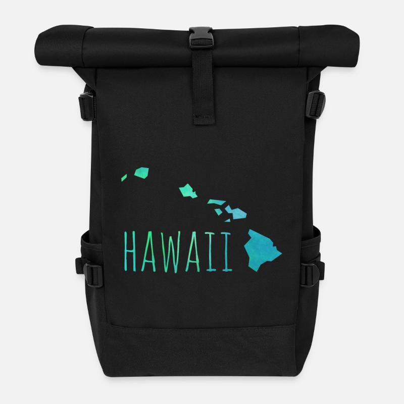hawaii - Rolltop Rucksack - Schwarz