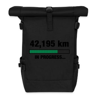 Marathon in progress - Roll Top Backpack - black - Front