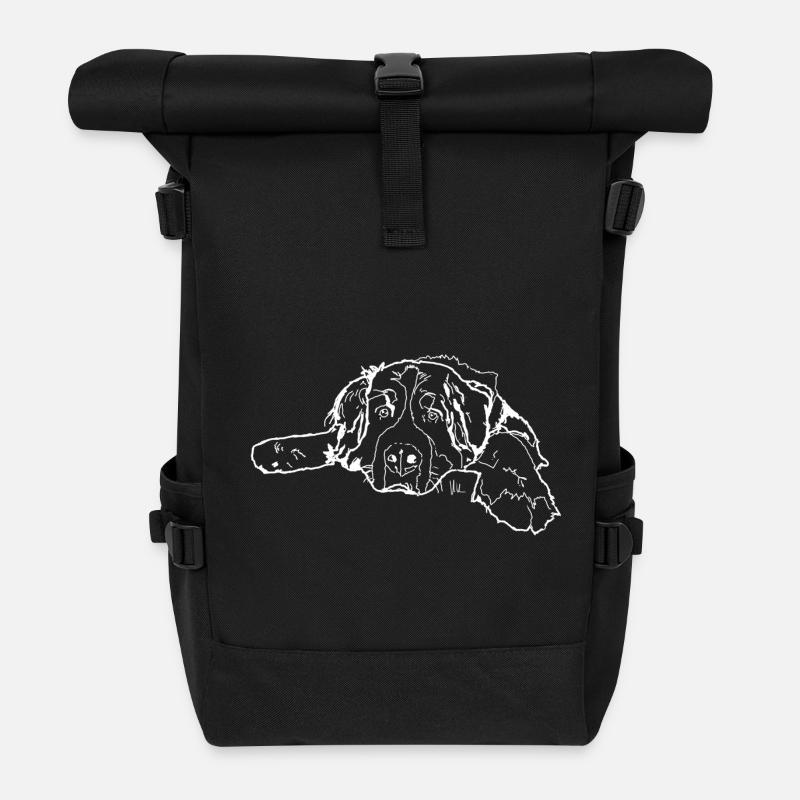 Berner Sennenhund - Rolltop Rucksack - Schwarz