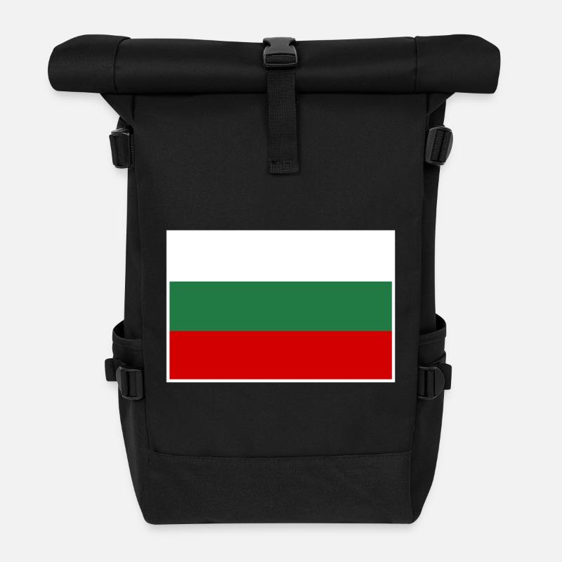 Bulgarien Flagge - Rolltop Rucksack - Schwarz