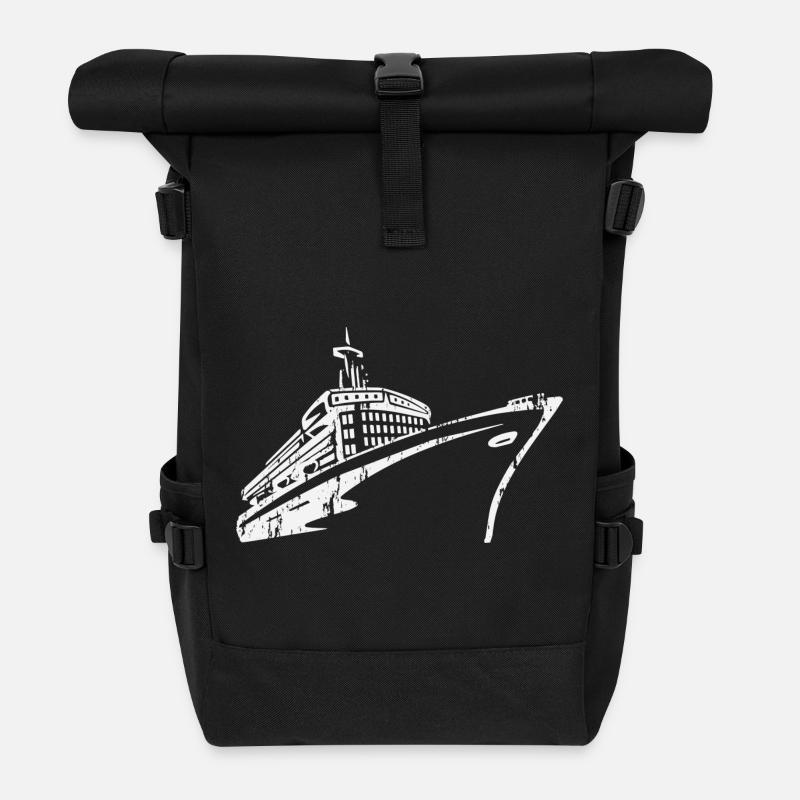 Kreuzfahrtschiff Kreuzfahrt Schiff Luxus - Rolltop Rucksack - Schwarz