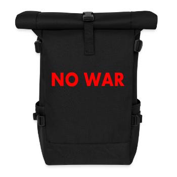 No war - Rolltop Rucksack - Schwarz - Vorne
