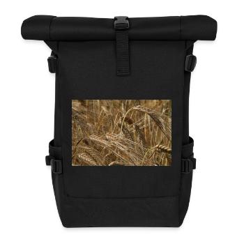 Golden Wheat Field - Roll Top Backpack - black - Front