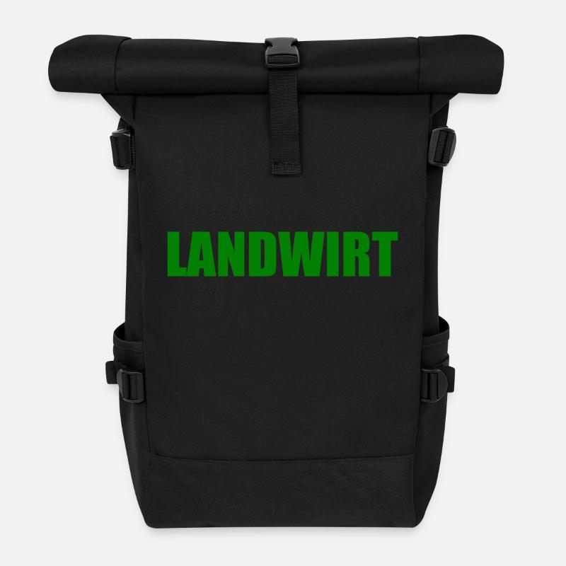 Landwirt - Rolltop Rucksack - Schwarz