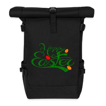 Happy Easter Osterfest - Rolltop Rucksack - Schwarz - Vorne