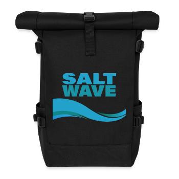 SALT WAVE - Rolltop Rucksack - Schwarz - Vorne