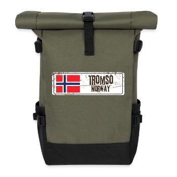 Tromso Norway - Roll Top Backpack - olive/black - Front