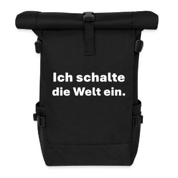 Je me retourne sur le monde - Sac à dos roll top - noir - Devant