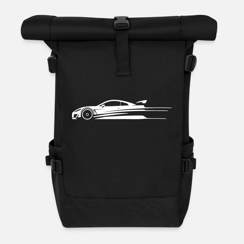 Tuning Logo Sportwagen - Rolltop Rucksack - Schwarz