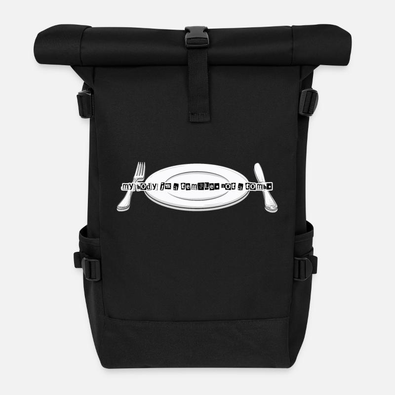 Animal Rights // Illustration - Roll Top Backpack - black