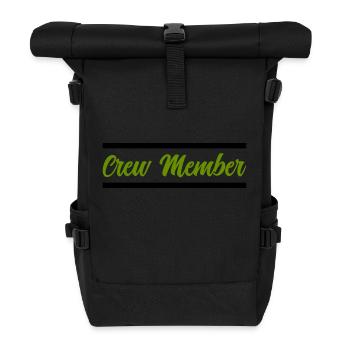 crew member - Roll Top Backpack - black - Front