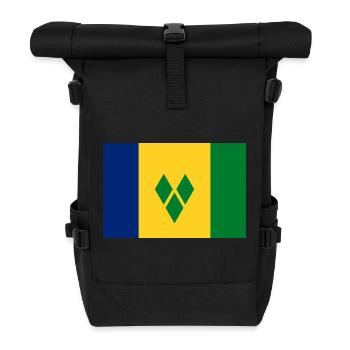 St. Vincent und die Grenadinen - Rolltop Rucksack - Schwarz - Vorne
