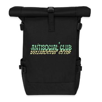 Asozialer Club - Rolltop Rucksack - Schwarz - Vorne