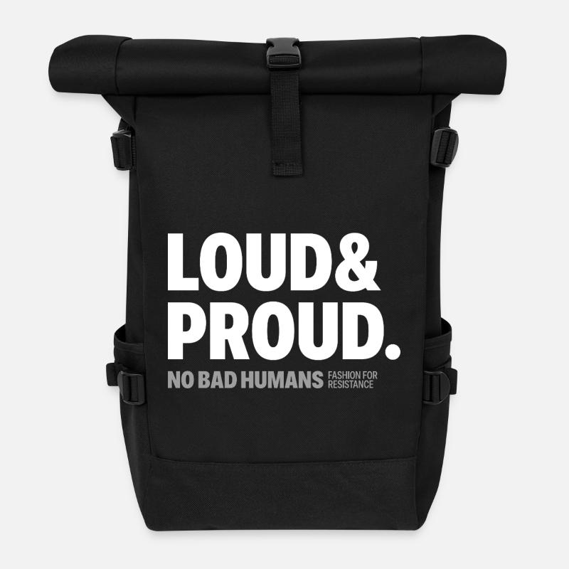Fort et fier - Sac à dos roll top - noir