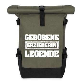 Profession: Educator - Roll Top Backpack - olive/black - Front