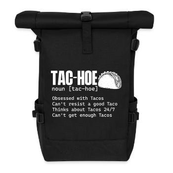 Tac Funny Taco Definition Humor - Rolltop Rucksack - Schwarz - Vorne