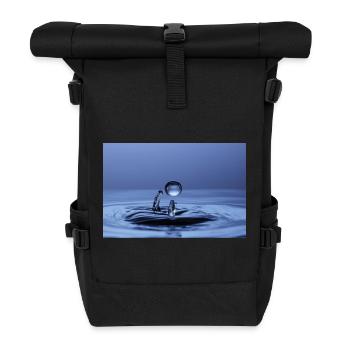 Colourful Liquid Abstract - Roll Top Backpack - black - Front