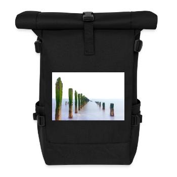 Langzeitbelichtungs-Spurn-Punkt - Rolltop Rucksack - Schwarz - Vorne