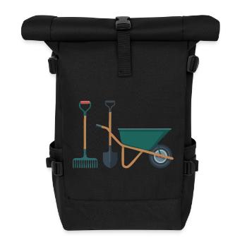 Jardin - Sac à dos roll top - noir - Devant