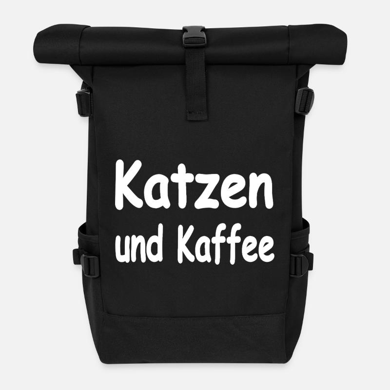 Katzen - Rolltop Rucksack - Schwarz
