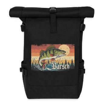 Perch Fishing Perch Fishing Angler Nature - Roll Top Backpack - black - Front