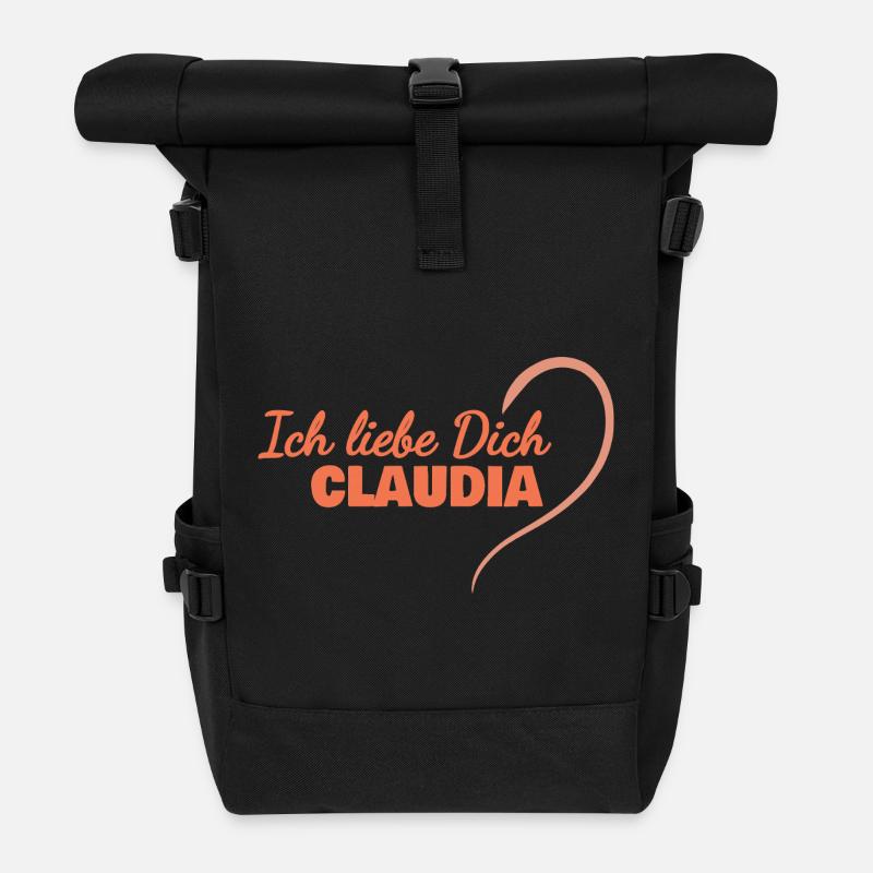 Claudia - Rolltop Rucksack - Schwarz