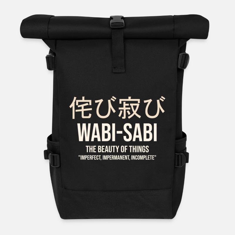 Wabi Sabi Beauté des choses imparfaites - Sac à dos roll top - noir