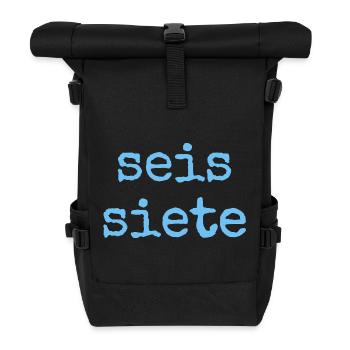 Seis Siete – Spanisch 67 - Rolltop Rucksack - Schwarz - Vorne