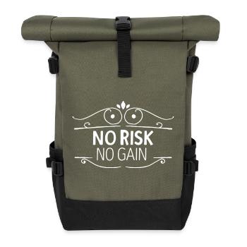 Aucun risque, aucun gain – Conception du succès motivant - Sac à dos roll top - olive/noir - Devant