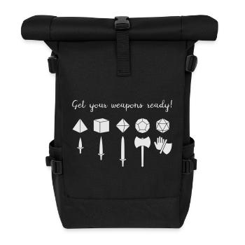 Get your weapons ready (Pen&Paper) - Roll Top Backpack - black - Front