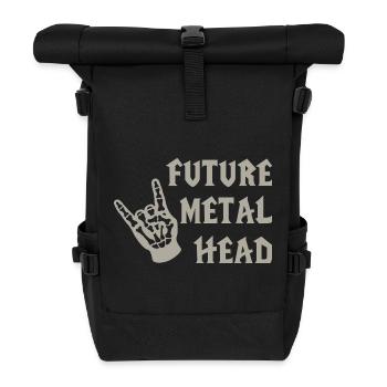 future metal head enfant musique metal - Sac à dos roll top - noir - Devant