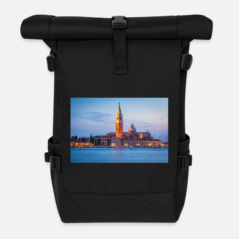 San Giorgio Maggiore am Abend - Rolltop Rucksack - Schwarz