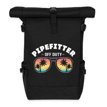 Industrie Schlosser Rohr - Rolltop Rucksack - Schwarz - Vorne