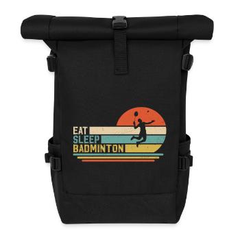 Badminton - Roll Top Backpack - black - Front