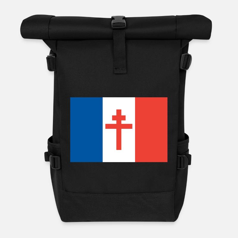 France Libre - Sac à dos roll top - noir