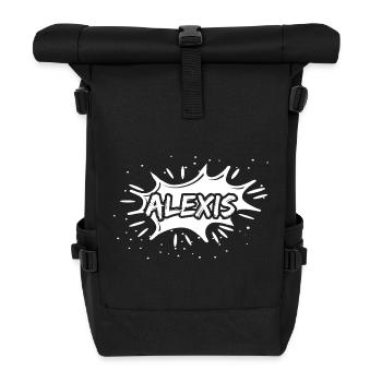 Geschenk Alexis - Rolltop Rucksack - Schwarz - Vorne
