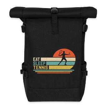 Eat Sleep Tennis - Sac à dos roll top - noir - Devant