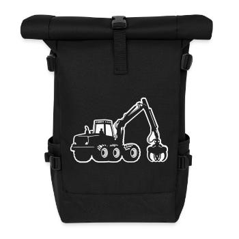 Harvester Silhouette - Rolltop Rucksack - Schwarz - Vorne