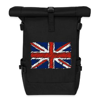 Union Flag Sketch - Roll Top Backpack - black - Front