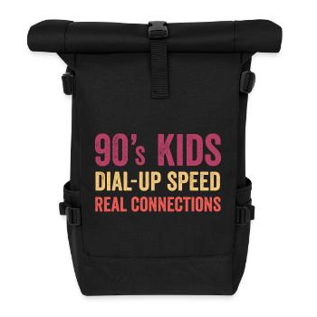 Kids des années 90 - Vitesse de commutation téléphonique. Connexions réelles - Sac à dos roll top - noir - Devant