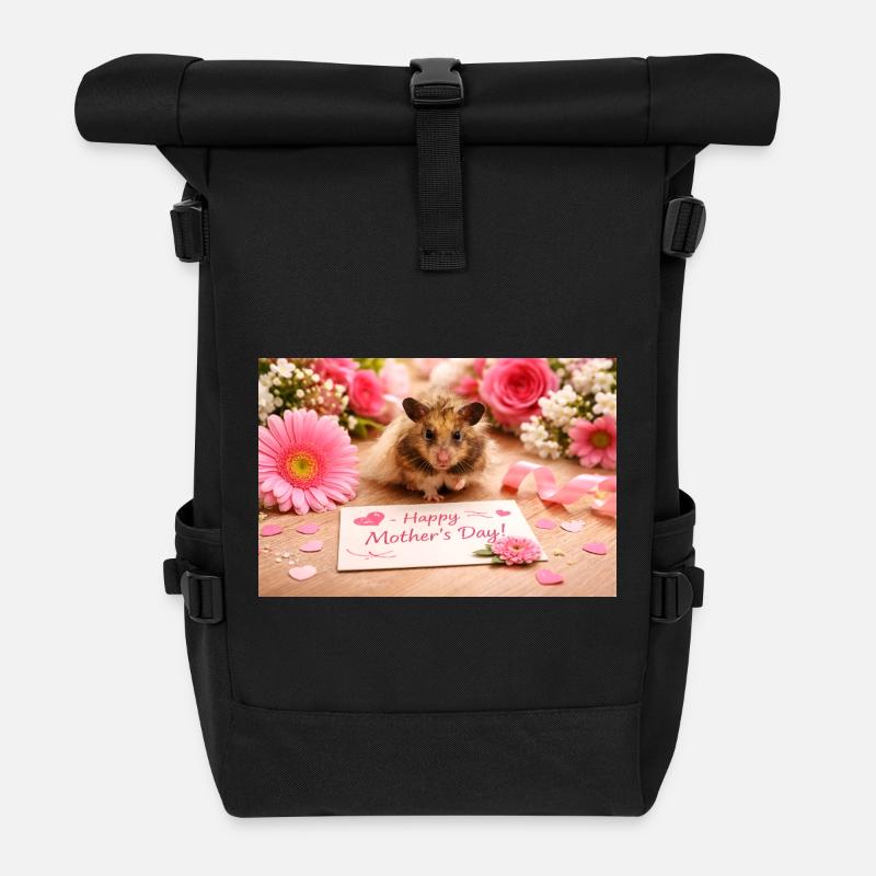 Chico 11: Muttertag 2026 - Rolltop Rucksack - Schwarz