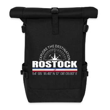 Rostock - Rolltop Rucksack - Schwarz - Vorne